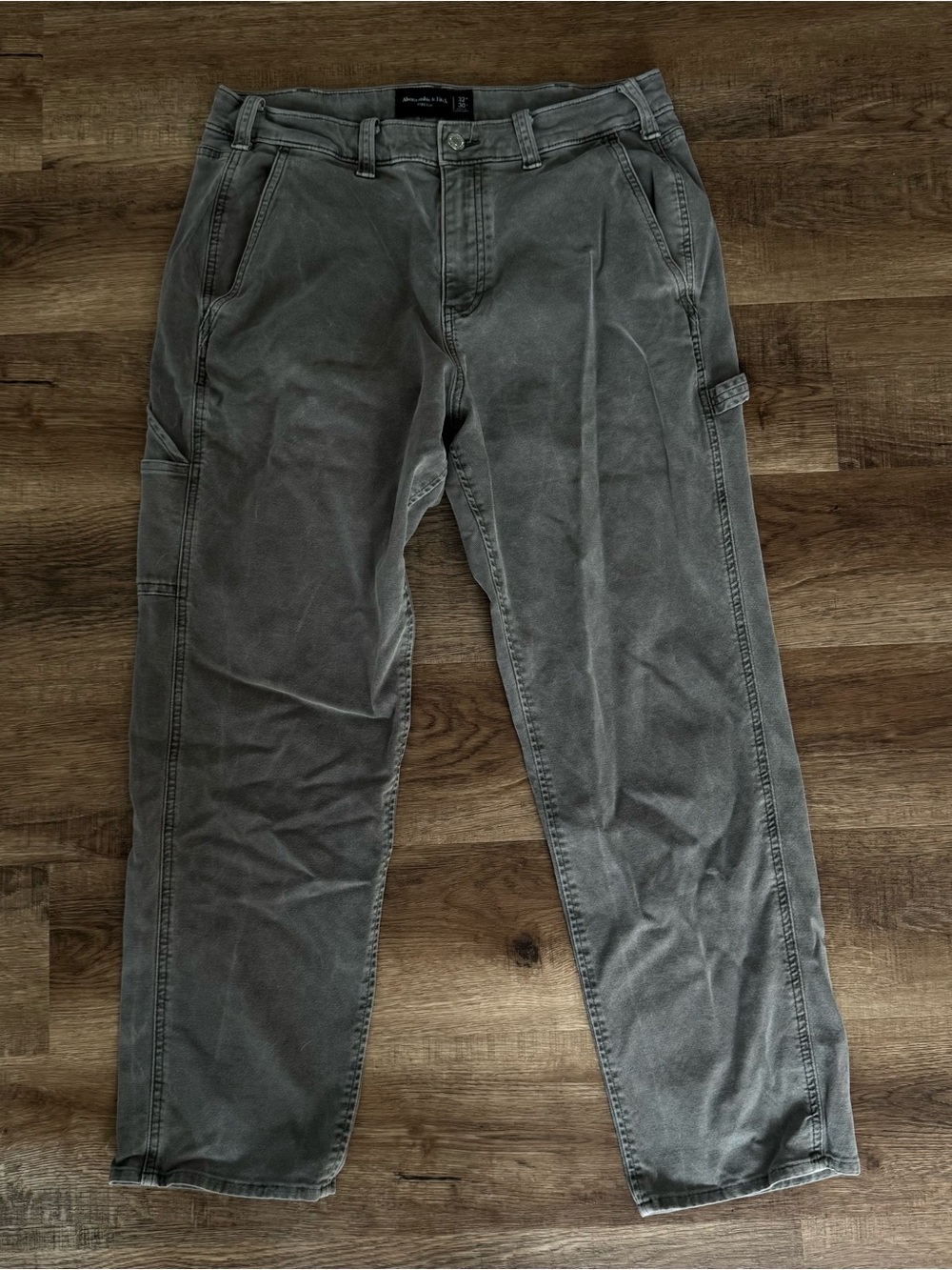 Men’s Abercrombie & Fitch Olive Stretch carpenter pants